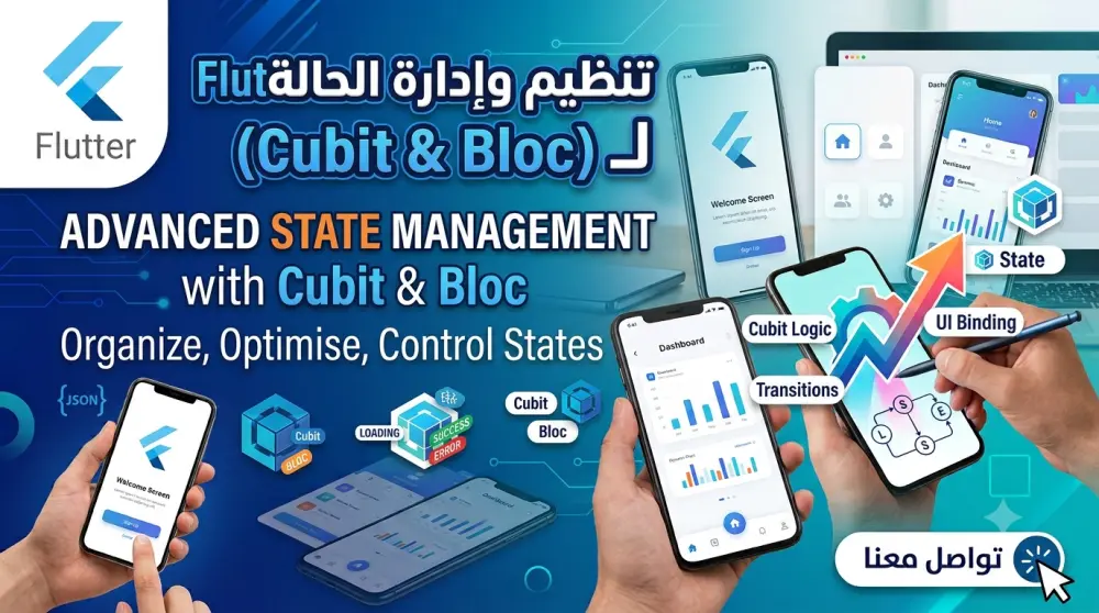 بناء نظام إدارة حالة متكامل (State Management) في Flutter باستخدام Cubit & Bloc