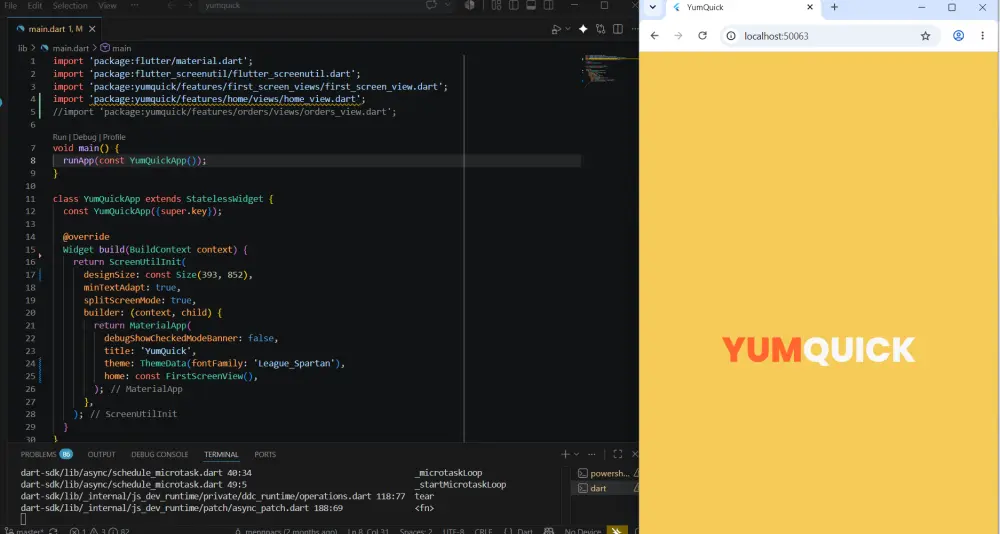 تصميم واجهات تطبيقات Flutter احترافيه و متجاوبه مع مختلف أحجام الشاشات.