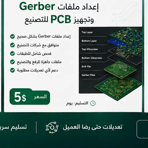 إعداد ملفات Gerber وتجهيز PCB للتصنيع بدقة عالية