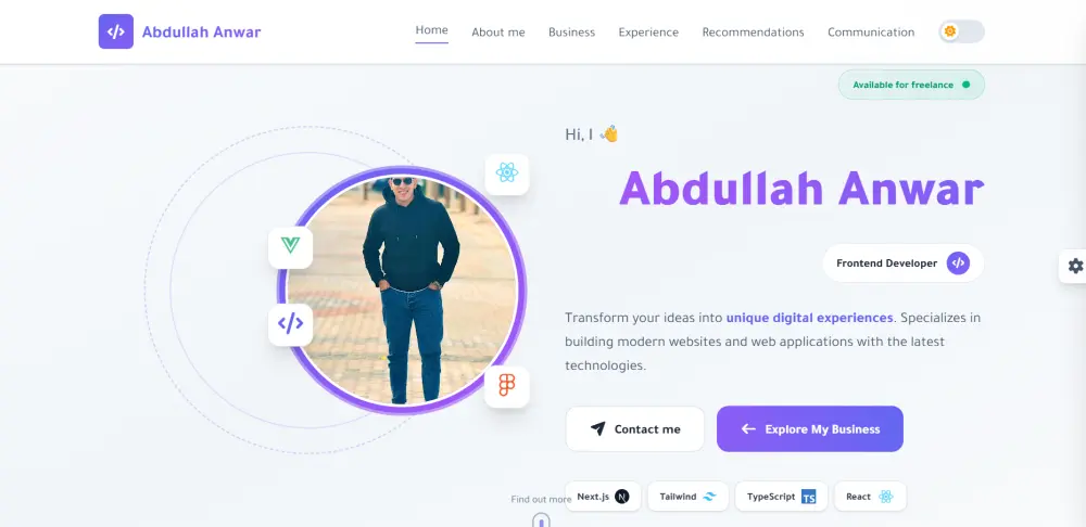 تصميم وتطوير مواقع ويب احترافية باستخدام React و Next.js
