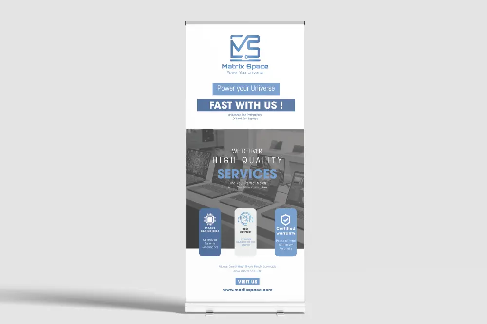 تصميم Roll-up و Flyer