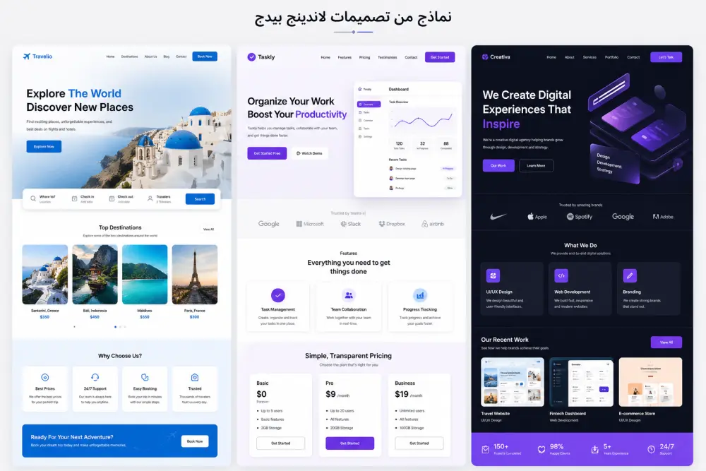 تصميم Landing Page احترافية متجاوبة تزيد من تحويل العملاء
