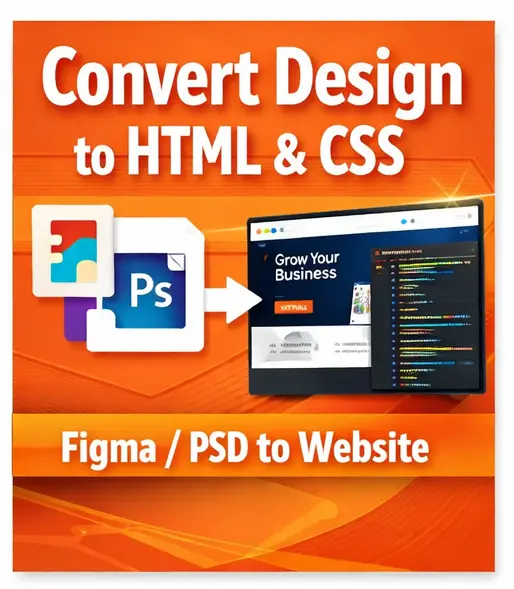سأقوم بتحويل التصميم إلى موقع باستخدام HTML و CSS و Bootstrap