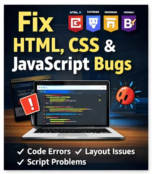 سأقوم بإصلاح مشاكل HTML و CSS و JavaScript في موقعك