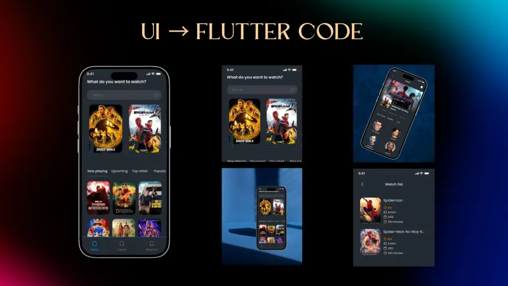 تحويل تصميم UI لتطبيق موبايل إلى Flutter UI بدقة عالية