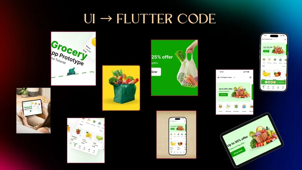 تحويل تصميم UI لتطبيق موبايل إلى Flutter UI بدقة عالية