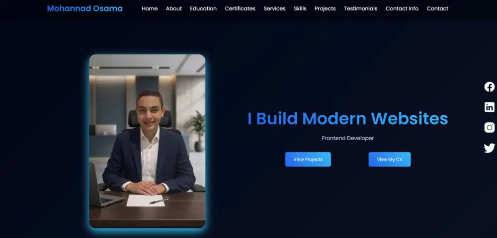 إنشاء موقع Portfolio احترافي لعرض أعمالك بشكل جذاب وسريع