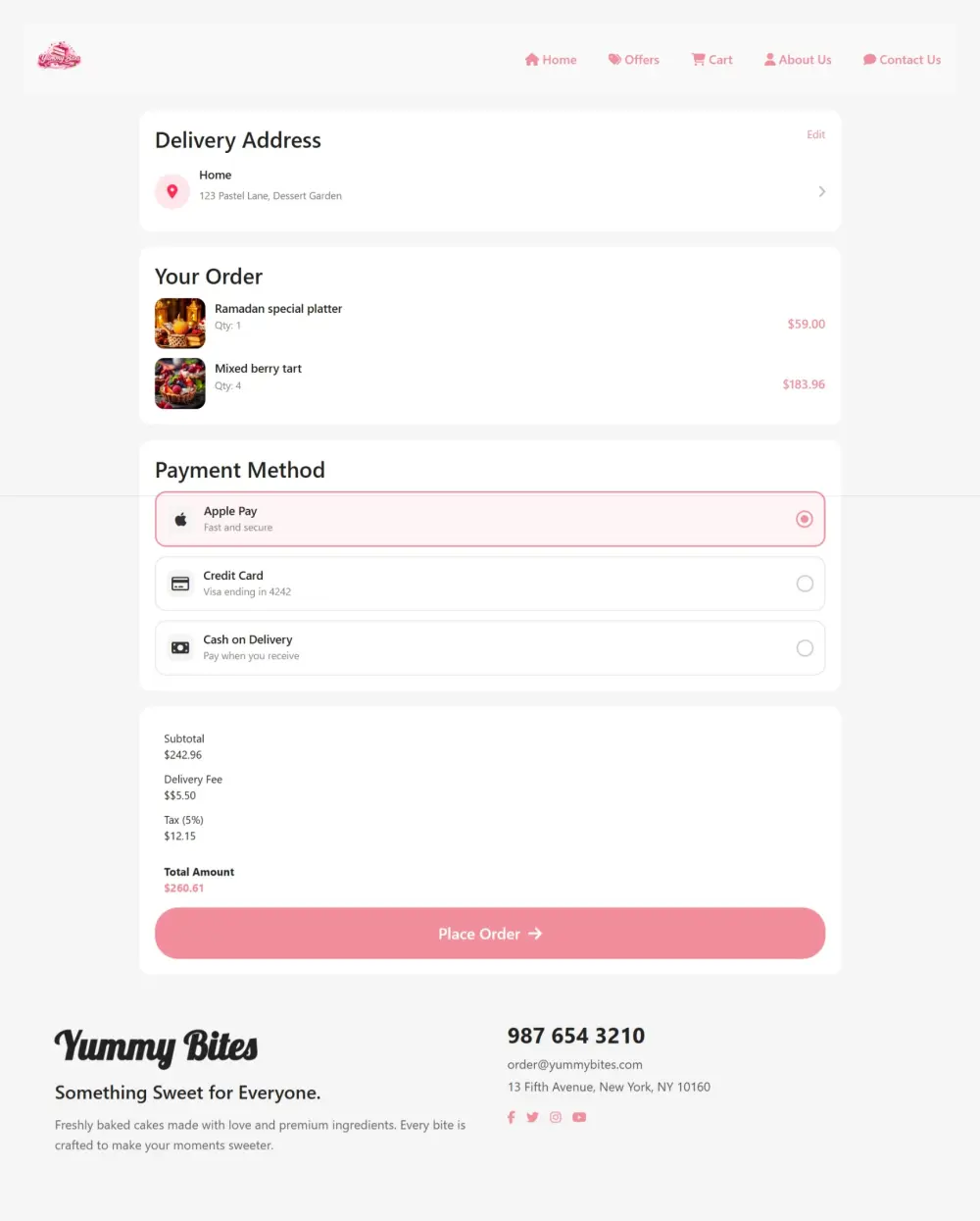 Ecommerce Cake Store