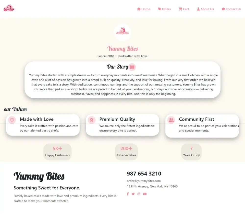 Ecommerce Cake Store