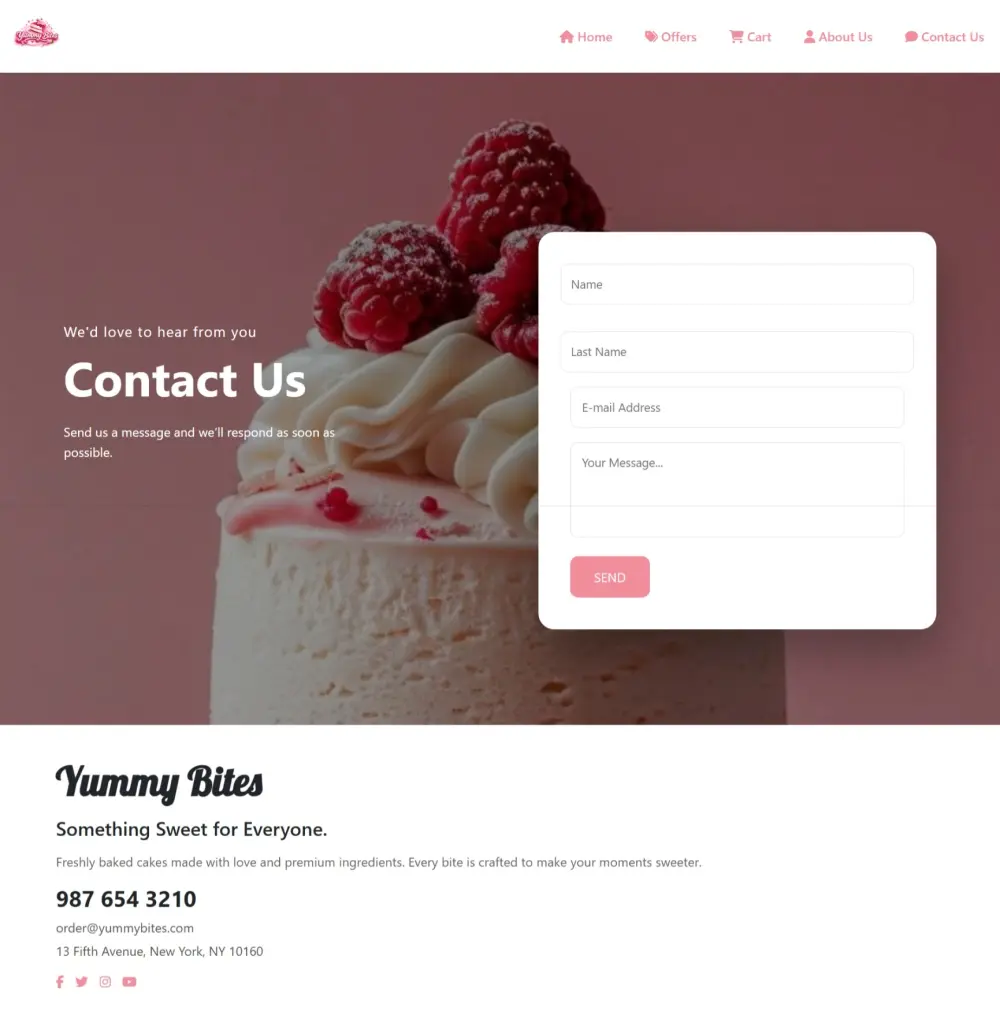 Ecommerce Cake Store