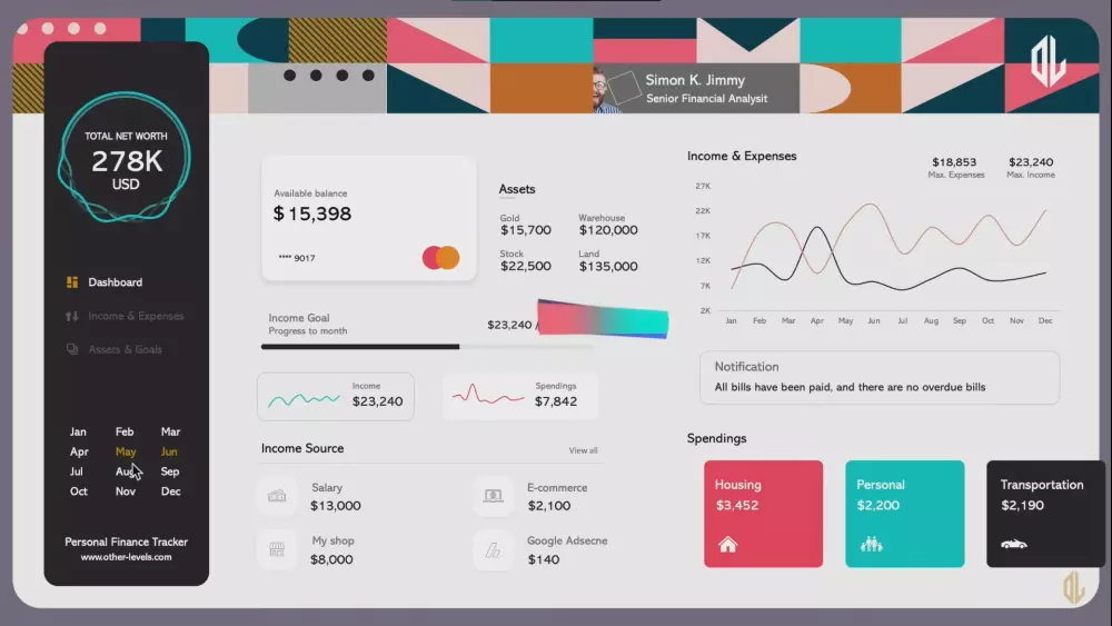 اعداد ملف اكسيل مع داشبورد تفاعلية - Excel