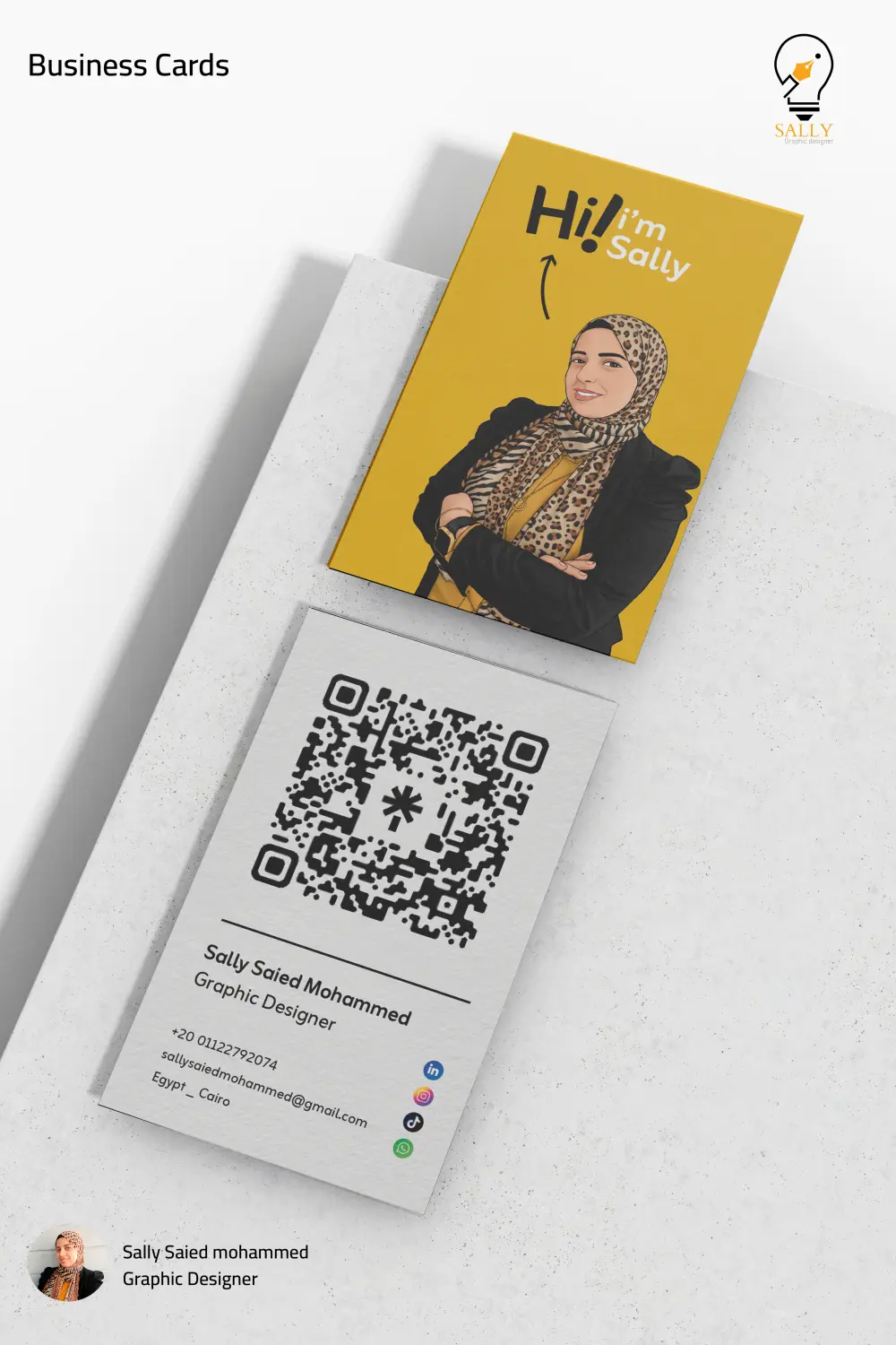 تصميم بطاقات عمل (Business Cards) فاخرة تعكس هوية براندك باحترافية High-End