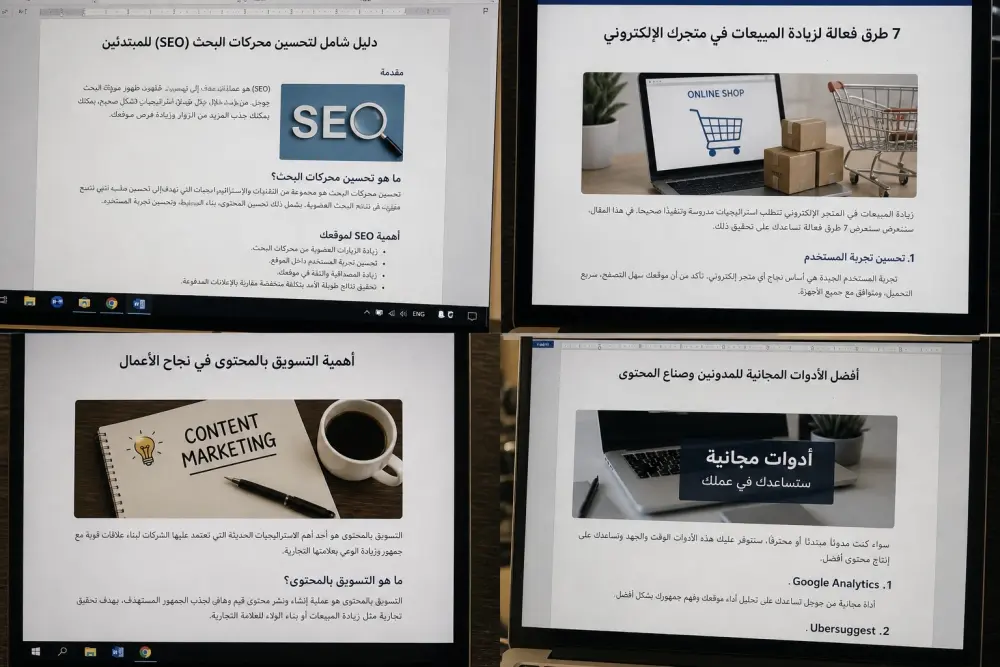 كتابة مقال حصري 1000 كلمة متوافق مع SEO بأسلوب جذاب