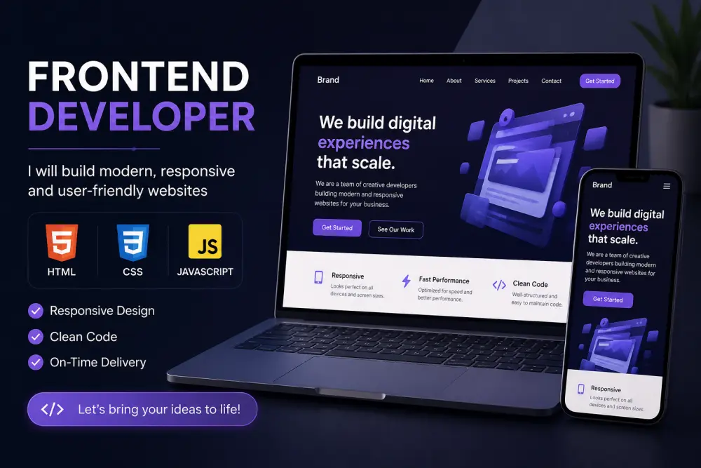 تطوير واجهات امامية احترافية لمواقع الويب باستخدام HTML و CSS و JavaScript