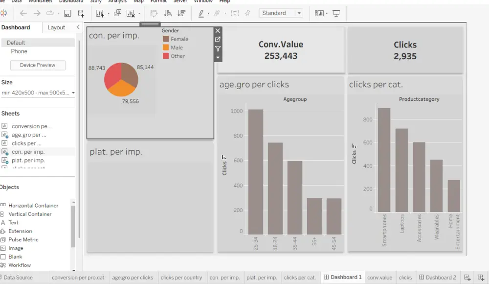 تحليل البيانات وإنشاء Dashboard احترافي (حتى 10,000 صف) باستخدام Power BI و Tableau