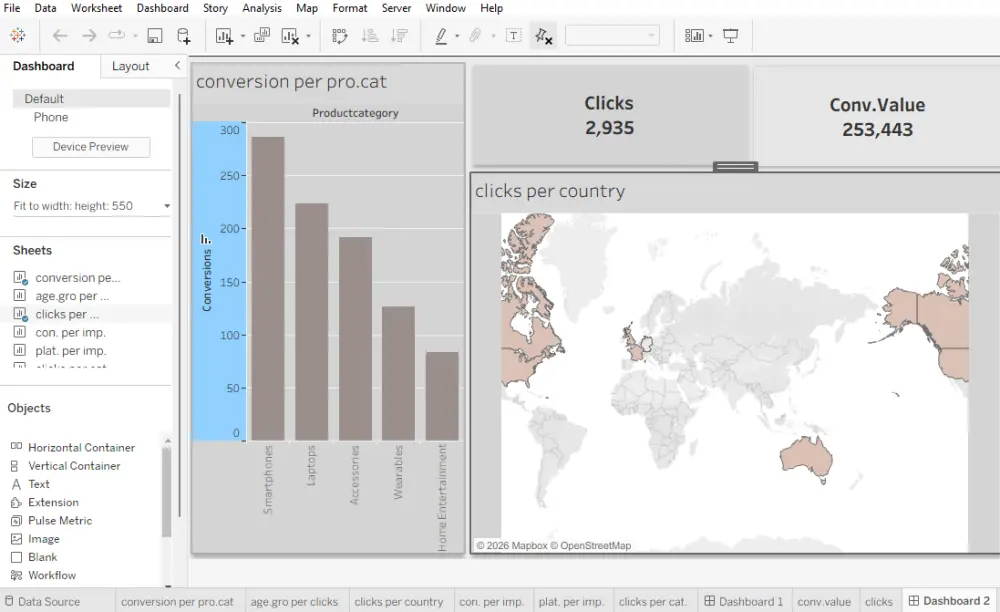 تحليل البيانات وإنشاء Dashboard احترافي (حتى 10,000 صف) باستخدام Power BI و Tableau