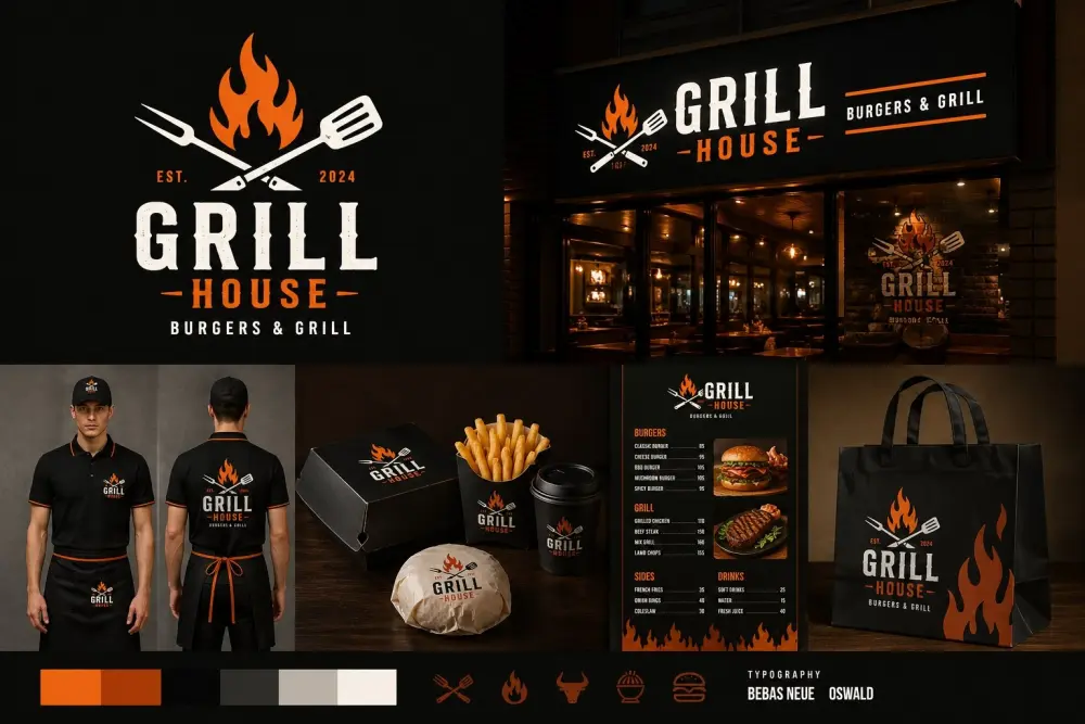 تصميم شعار احترافي + هوية بصرية كاملة | Logo & Brand Identity Design