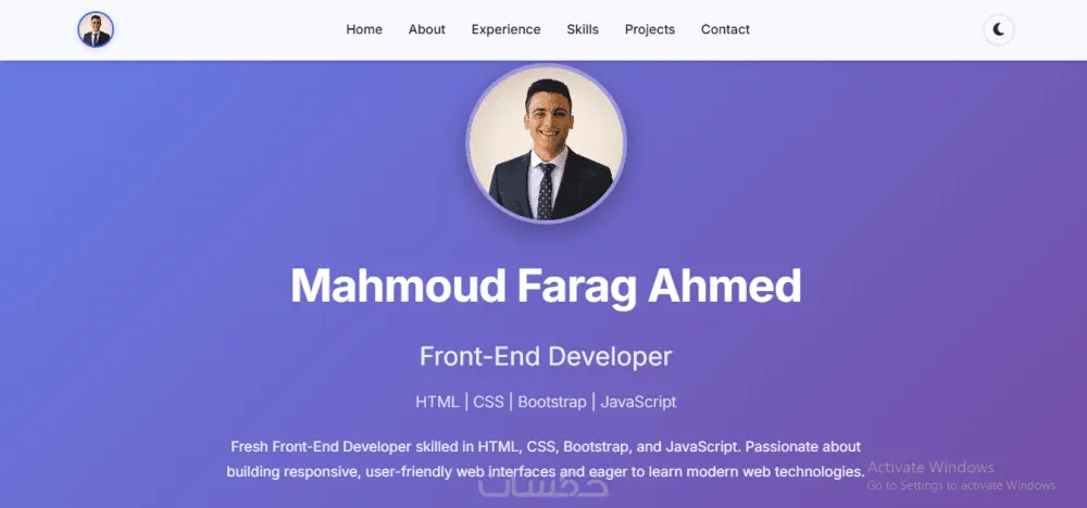 تصميم وتطوير Portfolio احترافي يعرض أعمالك ومهاراتك