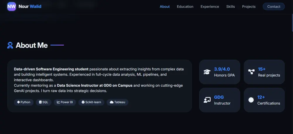 portfolio website