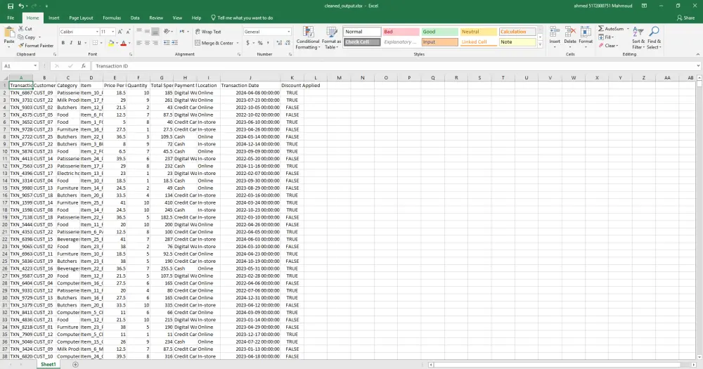 تنظيف وتحليل ملفات Excel وCSV وتسليم تقرير احترافي