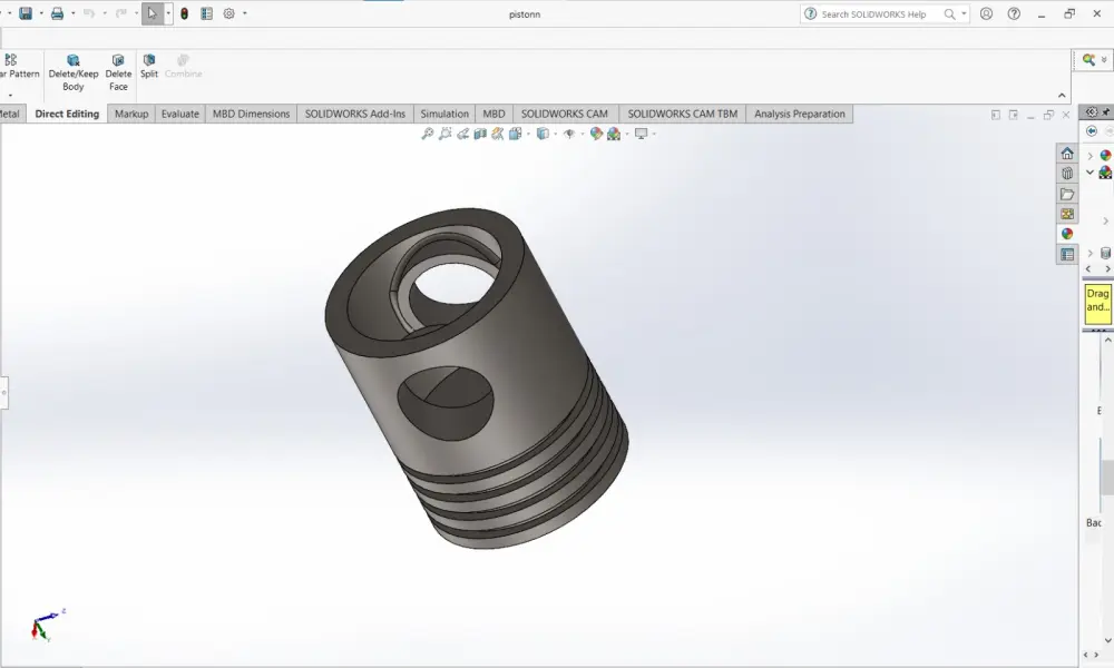 تصميم ميكانيكي باستخدام SolidWorks