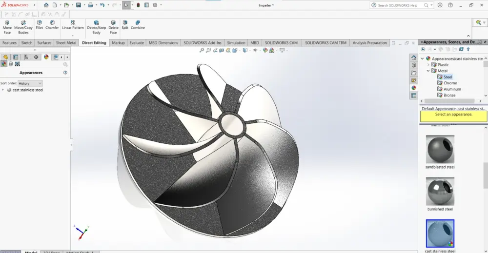 تصميم ميكانيكي باستخدام SolidWorks