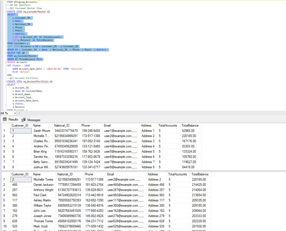 تنظيف وتنظيم البيانات وكتابة استعلامات SQL احترافية