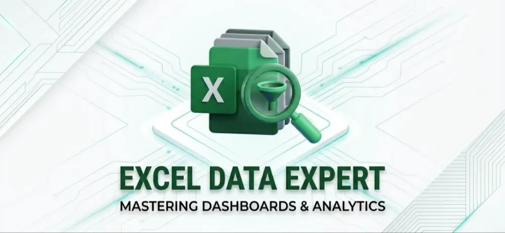 تحليل بيانات احترافي وتصميم لوحات تحكم (Dashboard) باستخدامExcel.
