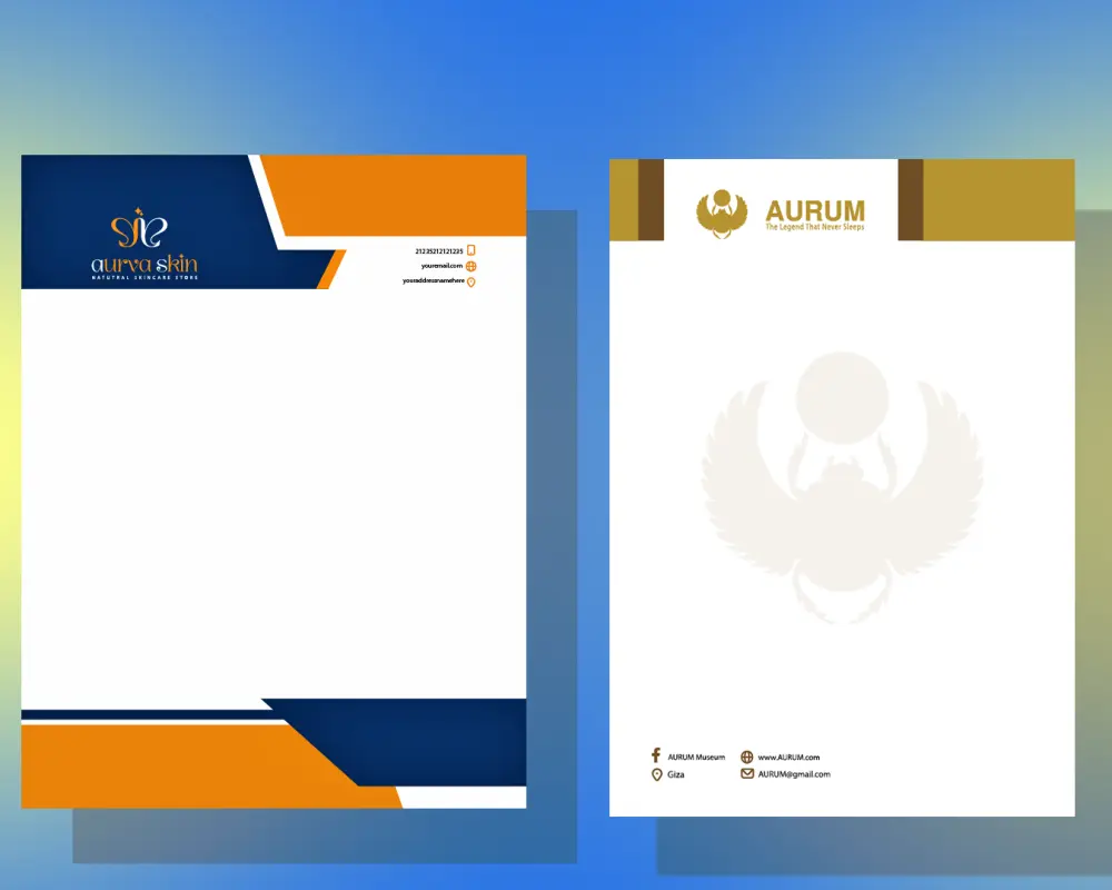 تصميم خطاب رسمي (Letterhead) بلمسة فنية تعزز علامتك التجارية