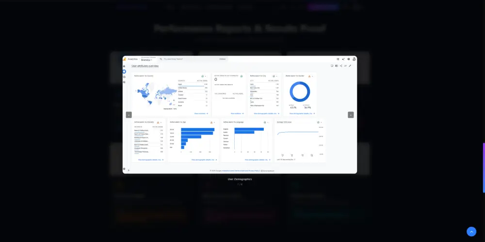تصميم وتطوير موقع بورتفوليو احترافي (React / Next.js ) متوافق مع SEO