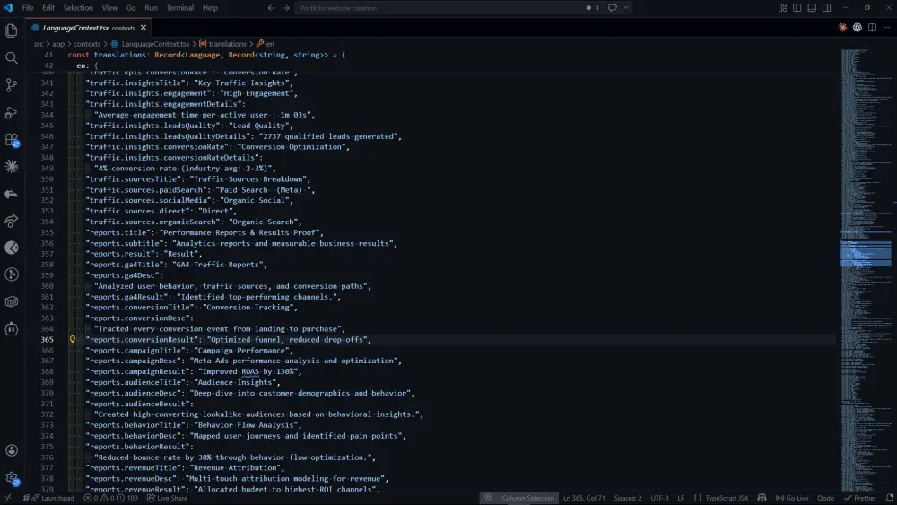 سأضيف أكثر من لغة لموقعك React أو Next.js أو Laravel