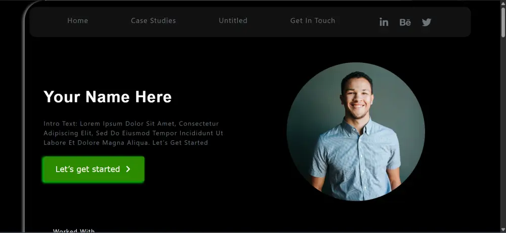 تصميم Portfolio شخصي احترافي ومتجاوب باستخدام HTML وCSS وBootstrap