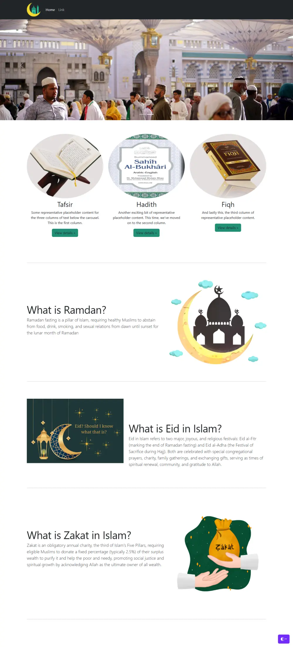 أقوم بتعليمك كيفية إنشاء صفحة موقع رئيسية بسيطة باستخدام HTML & CSS