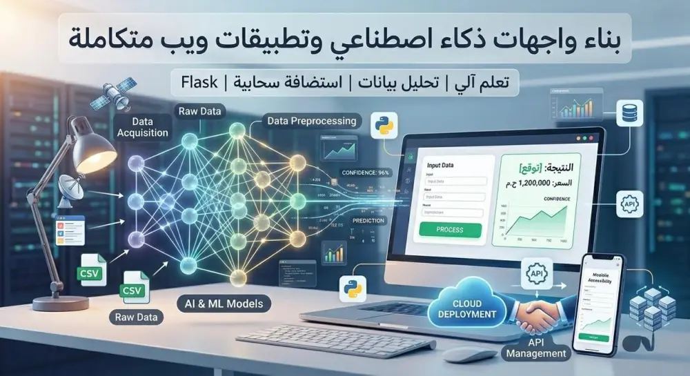 بناء نماذج ذكاء اصطناعي وتعلّم آلي مع واجهة ويب (Flask / Python)