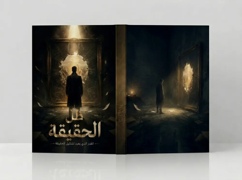 أقدم تصميم غلاف كتاب إلكتروني متكامل يشمل الغلاف الأمامي والخلفي، مصمم خصيصًا للعرض الرقمي