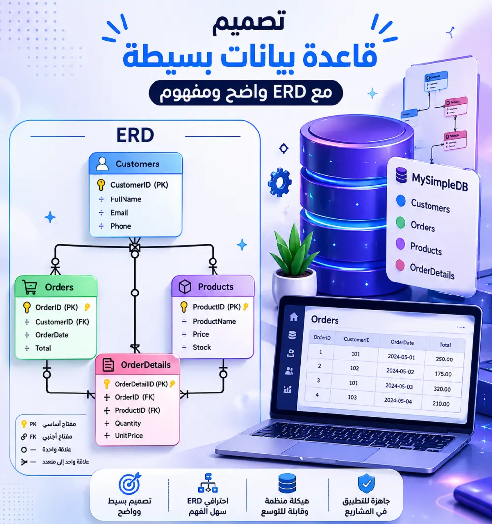عمل Database ورسم ERD