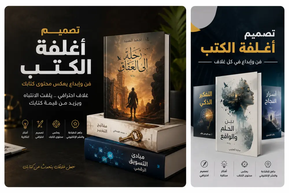 تصميم اغلفه كتب ومجالات