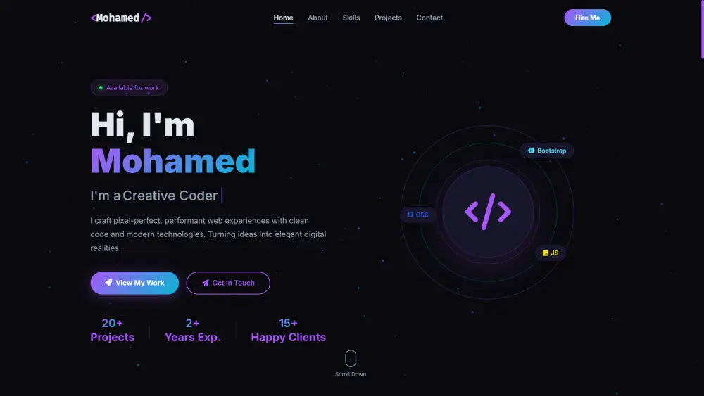 تصميم موقع ويب احترافي متجاوب (Responsive) وسريع باستخدام HTML, CSS, JavaScript وBootstrap