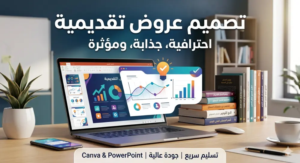 تصميم عروض تقديمية احترافية وجذابة (Canva/PPT)