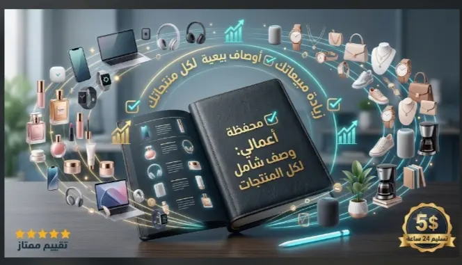 كتابة وصف منتجات بيعي ومقنع يضاعف مبيعات متجرك فوراً (تسليم ملف PDF)