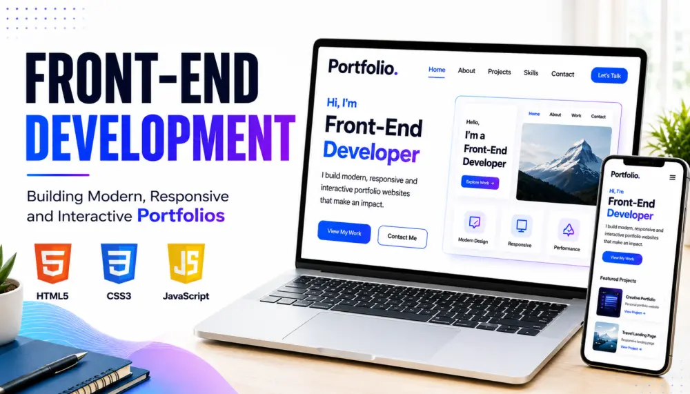 تصميم بورتفوليو portfolio احترافي لعرض اعمالك وخبراتك