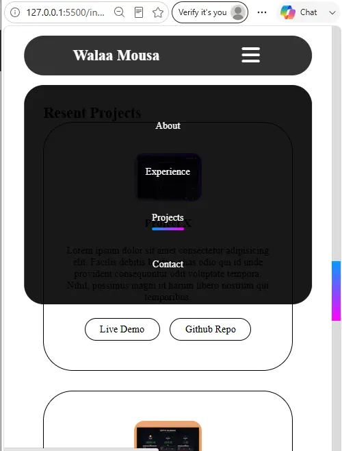 تصميم بورتفوليو portfolio احترافي لعرض اعمالك وخبراتك