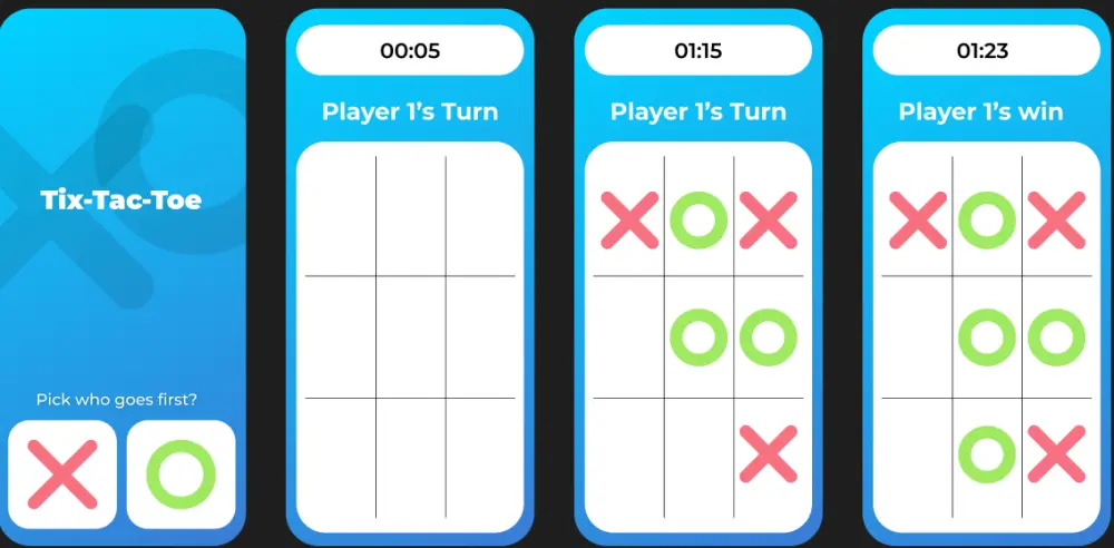 برمجة شاشة رئيسية واحدة للعبة XO (Tic-Tac-Toe) باستخدام Flutter