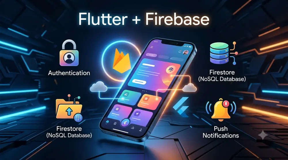 سأقوم بربط تطبيق Flutter الخاص بك بخدمات Firebase باحترافية