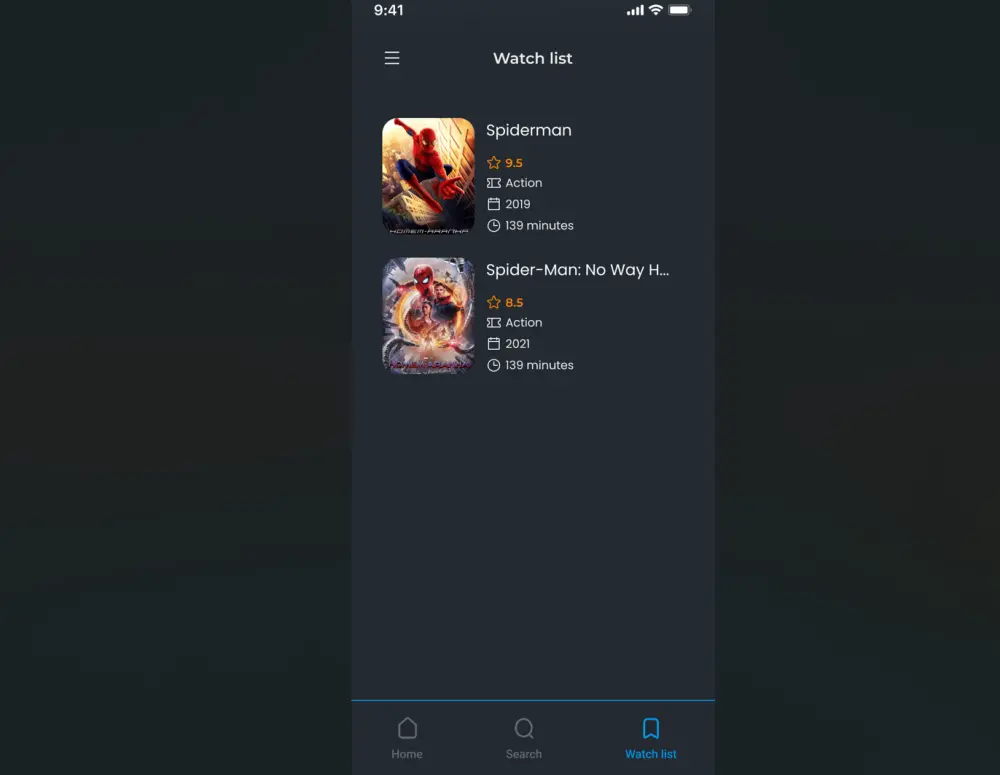 تطبيق Movie App هو تطبيق بسيط يتيح لك تصفح الأفلام بسهولة