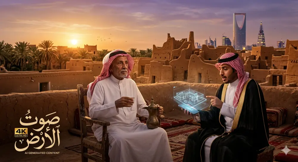 تصميم فيديو سينمائي AI باللهجة السعودية مع تعليق صوتي