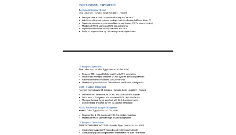 أبني لك سيرة ذاتية احترافية تسوّق لك وتتفوق على أنظمة ATS