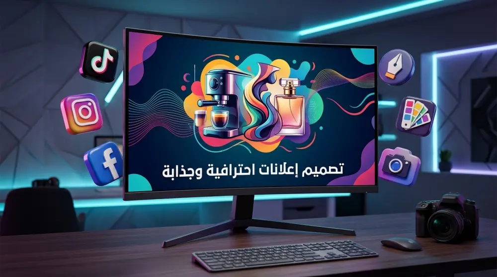 تصميم بانر إعلاني احترافي للسوشيال ميديا ومنصات الإعلانات