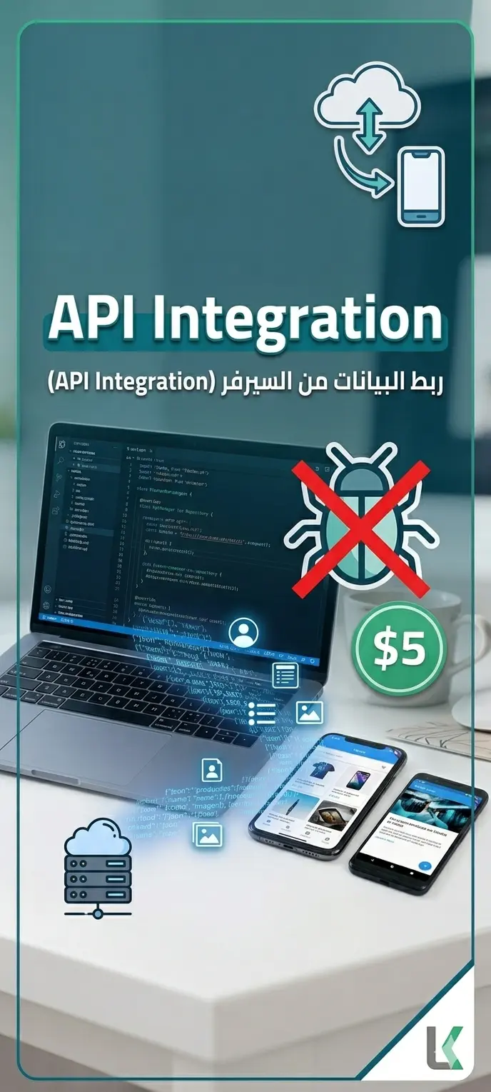 ربط واجهة تطبيق Flutter بمصدر بيانات خارجي (API Integration)