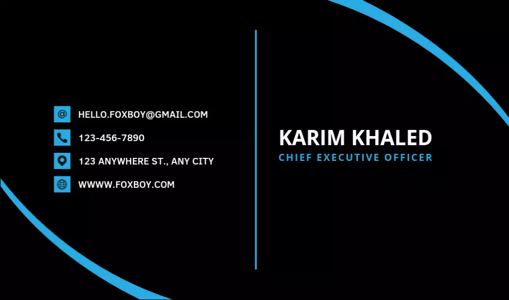 بطاقة عمل مميزه واحترافية Business Card